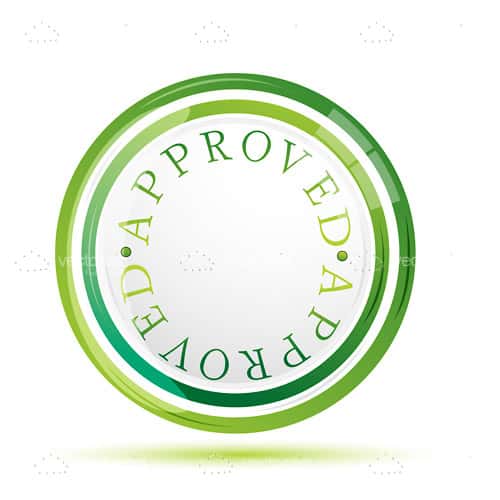 Green Circular Approved Seal